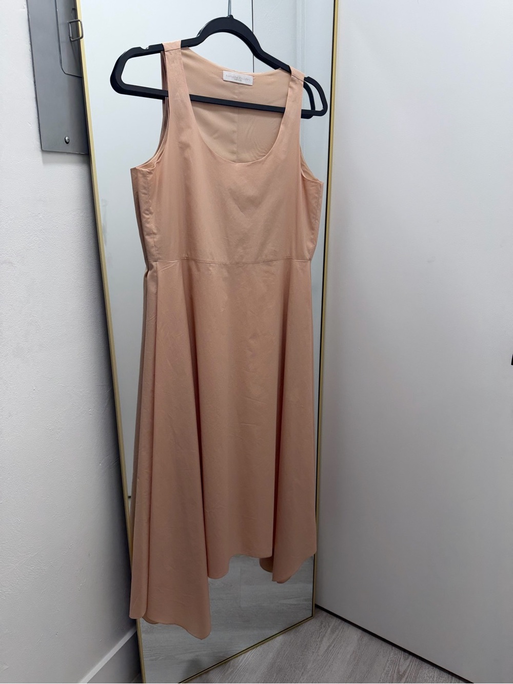 Fabiana Filippi Made in Italy Cotton Sleeveless Midi Dress IT 40 XS Blush Pink